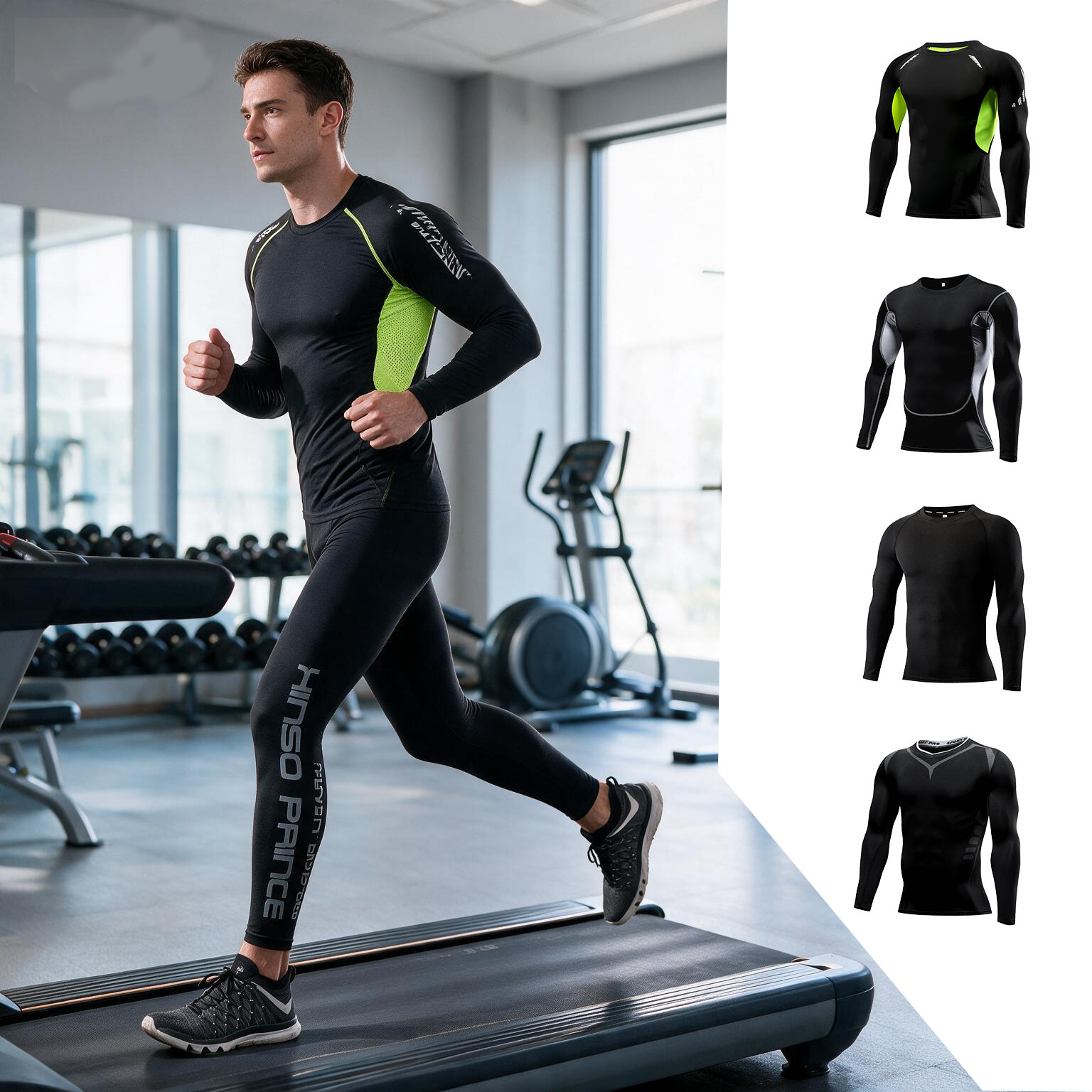 Home Gym Full Body - 2026 Men Compression Sportswear Suit,Elastic Training