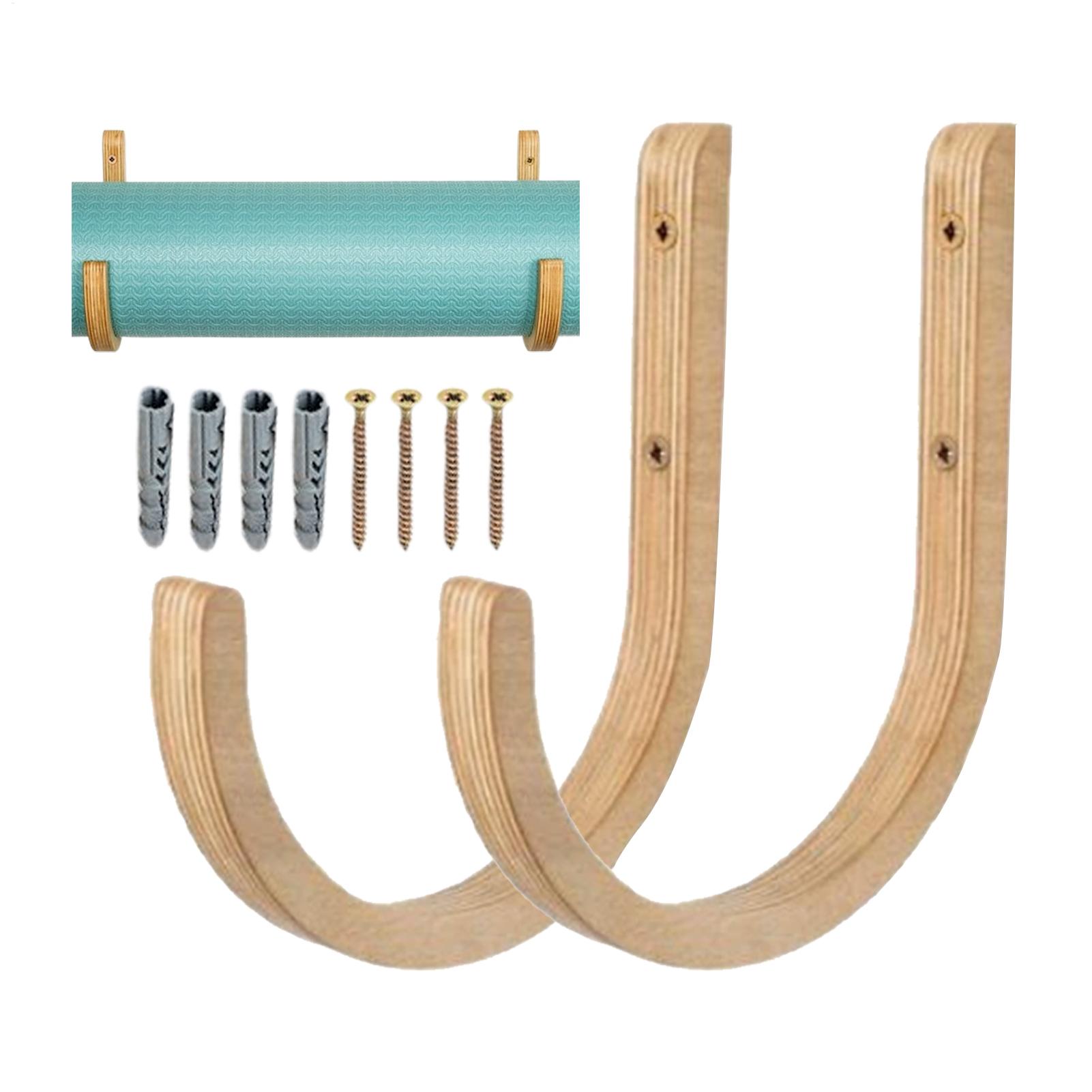Wooden Yoga Mat Holder Wall Mo - Home Gym Yoga Storage ulasan dan harga