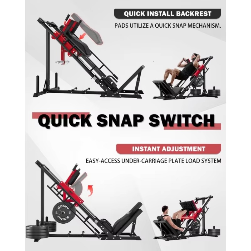 3-in-1 Leg Press Hack Squat Ma - Home Gym Quad ulasan dan harga