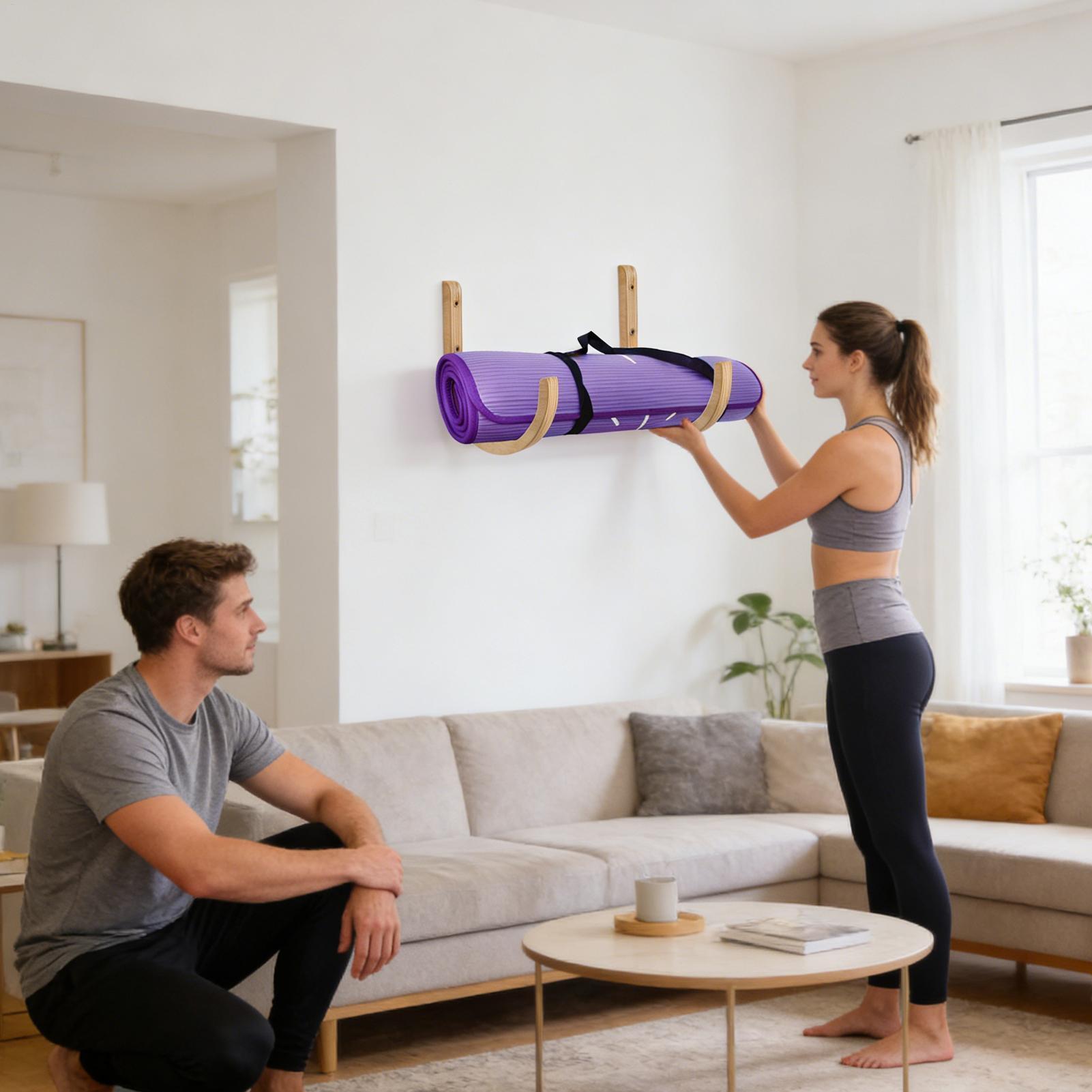 Yoga Mat Organizer 2 Pieces Wo - Home Gym Yoga Storage ulasan dan harga
