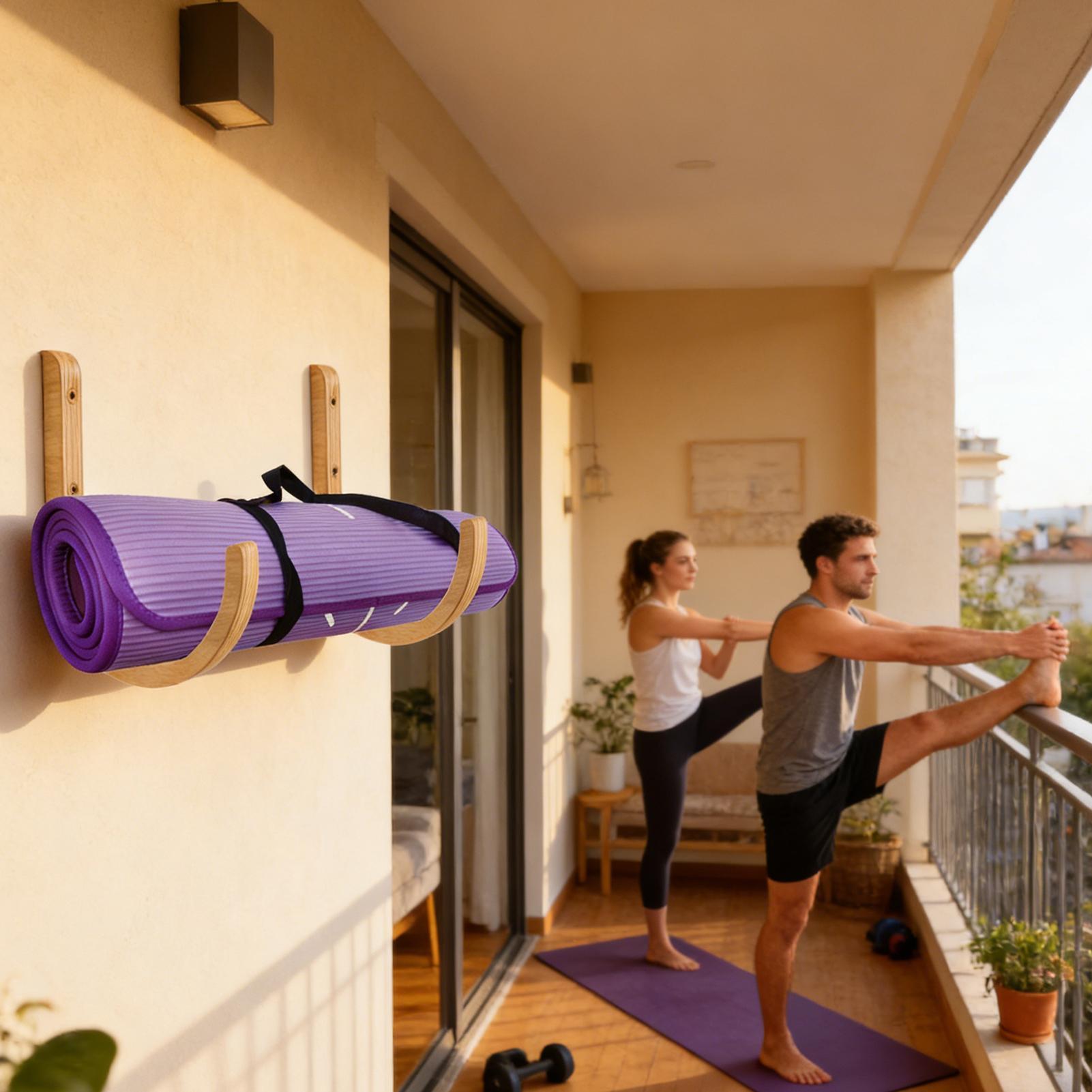 Yoga Mat Organizer 2 Pieces Wo - Home Gym Yoga Storage ulasan dan harga