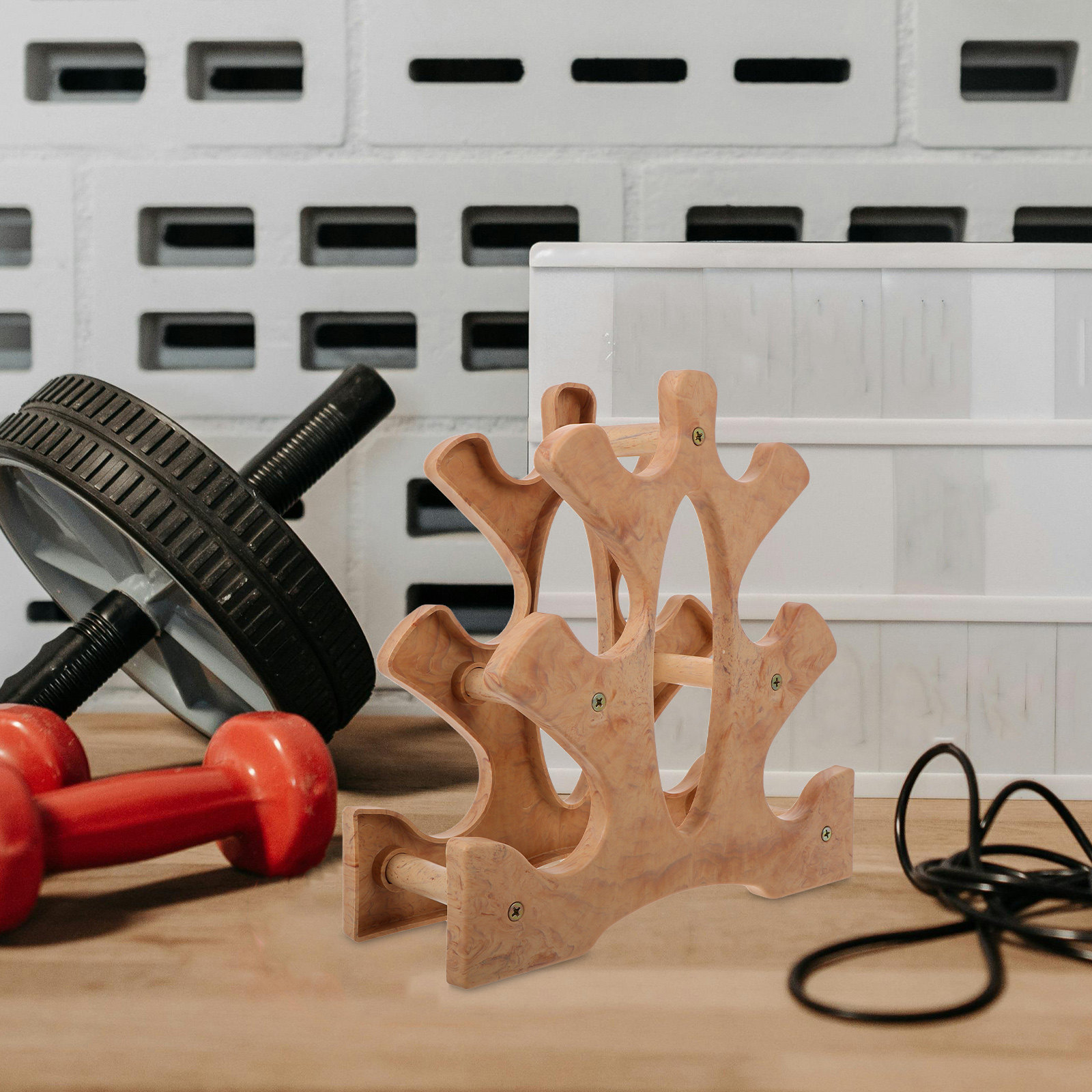 Small Dumbbell Rack Natural Fi - Home Gym For Small Spaces ulasan dan harga