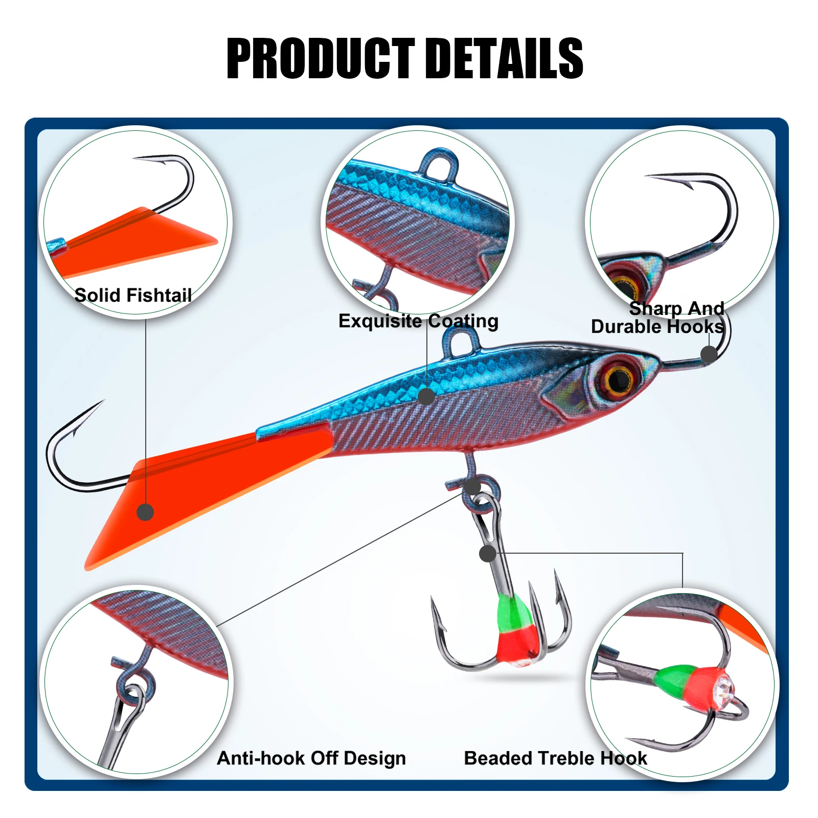 Goture Ice Fishing Lure Winter - Wobble Board Balance ulasan dan harga