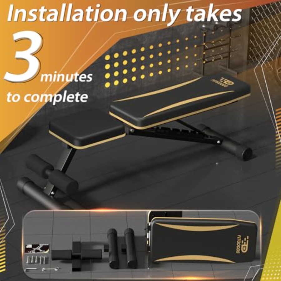 Adjustable Weight Bench for Ho - Home Gym Weight ulasan dan harga
