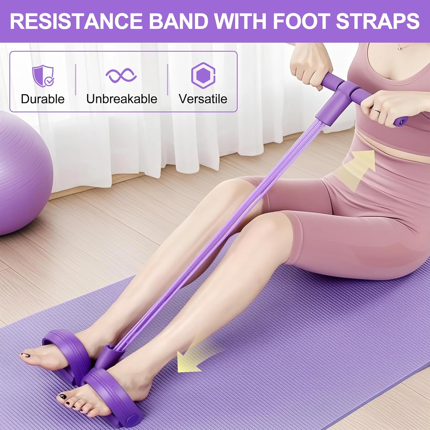 4-Tube Pedal Resistance Band M - Home Gym Resistance ulasan dan harga