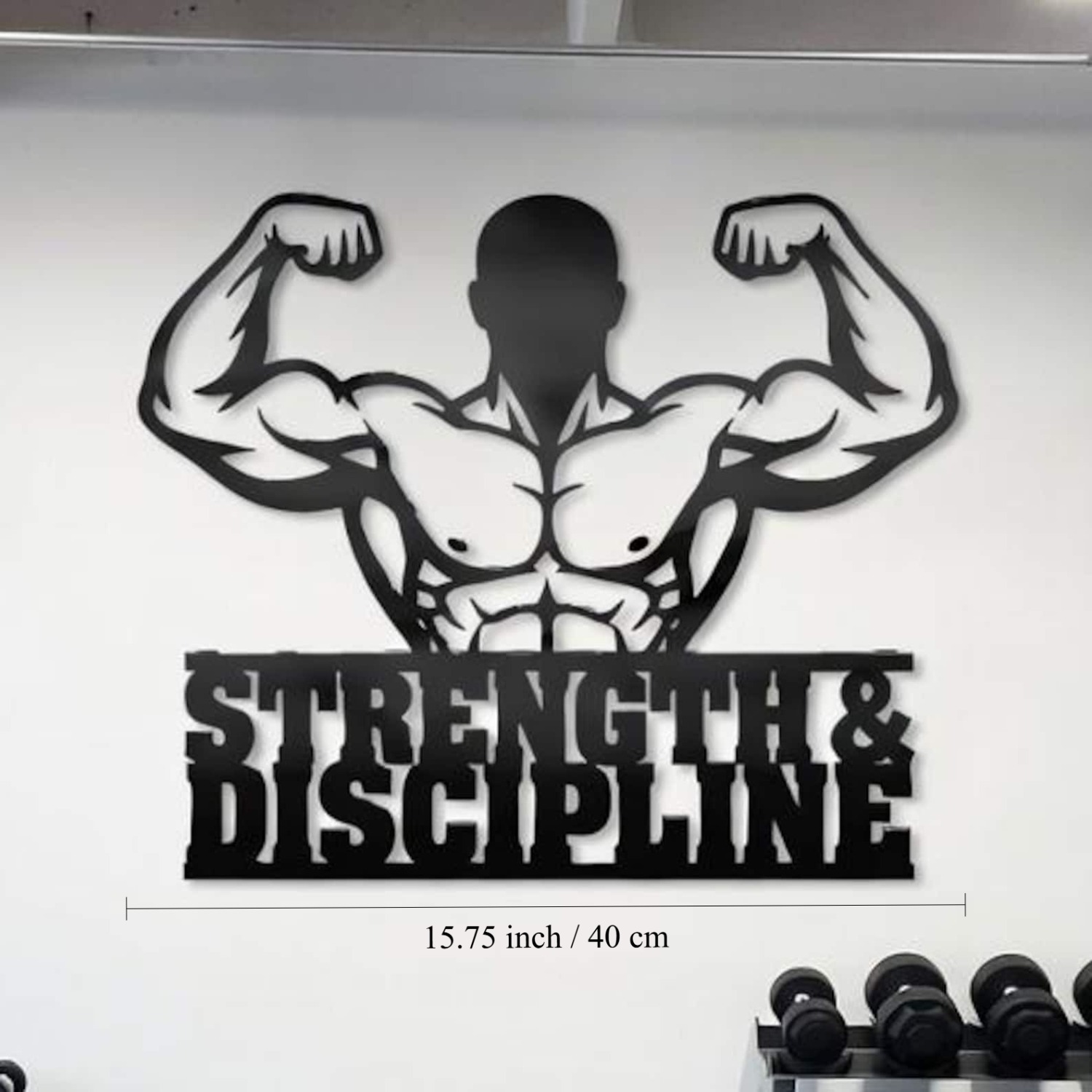 CIFBUY Iron Wall Art Bodybuild - Home Gym In Garage ulasan dan harga