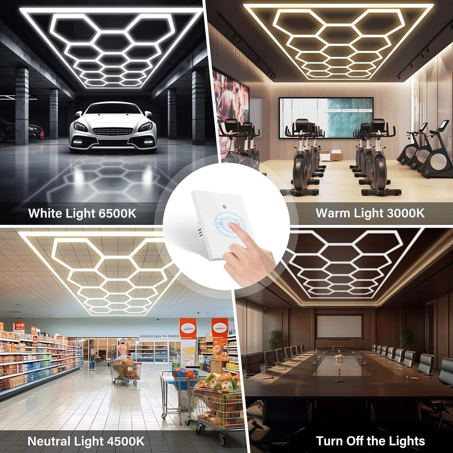 Hexagon Garage Light LED Lamp  - Home Gym In Garage ulasan dan harga