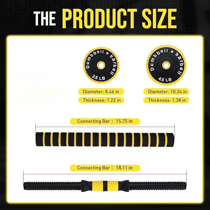 Adjustable Weights Set for Hom - Home Gym Yellow ulasan dan harga