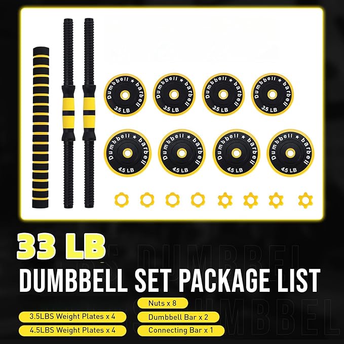 Adjustable Weights Set for Hom - Home Gym Yellow ulasan dan harga