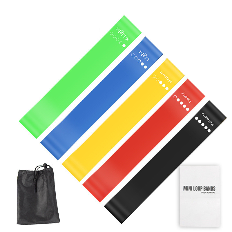5Pcs TPE Resistance Bands Set  - Home Gym Yoga Storage ulasan dan harga