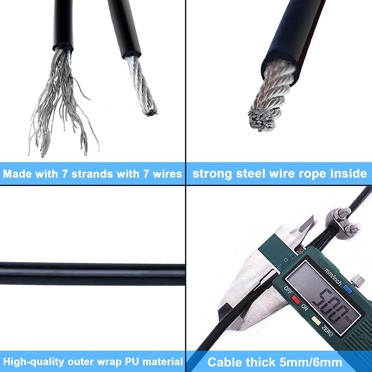 100Meters 4/5/6mm Thick Home W - Home Gym Cable ulasan dan harga
