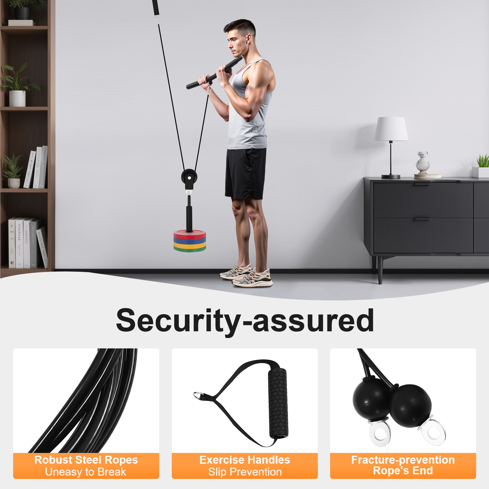 120kg Cable Pull Fitness Syste - Home Gym Cable ulasan dan harga