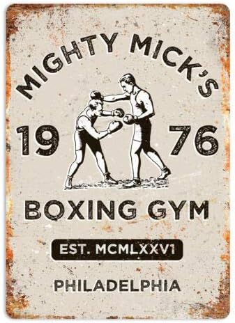 Vintage Tin Sign Mighty Micks  - Home Gym In Garage ulasan dan harga